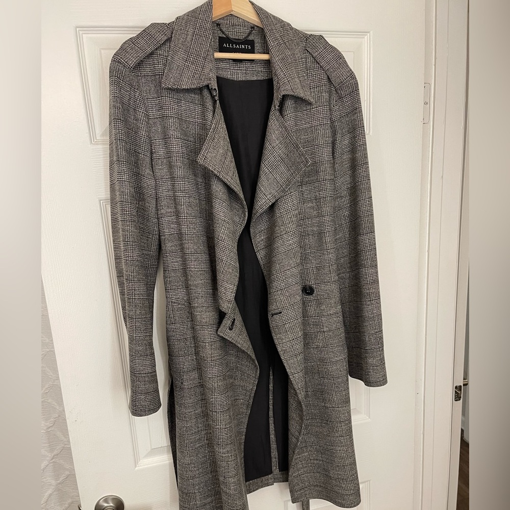 Plaid Allsaints Trench